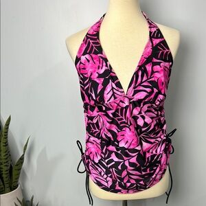 Aqua Couture Halter Tankini Top Size 14